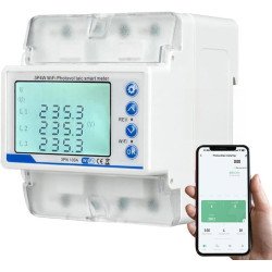 قاطع الدائرة الذكي ثلاثي المراحل – تحكم عن بعد عبر WiFi، حماية كهربائية متكاملة، شاشة LED، متوافق مع اليكسا، 100A - 380V