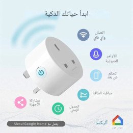 فيش ذكي واي فاي تحكم عن بعد من خلال تطبيق الجوال، و متوافق مع اليكسا، وجوجل هوم ( مقبس)