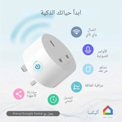 فيش ذكي واي فاي تحكم عن بعد من خلال تطبيق الجوال، و متوافق مع اليكسا، وجوجل هوم ( مقبس)