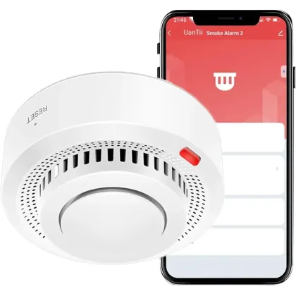 Smart Smoke Detector for Fire Protection, Tuya WiFi Smoke Sensor